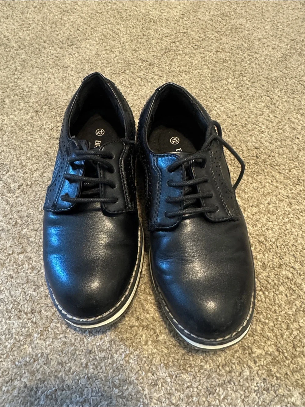 Kids' Black Dress Lace-Up Shoes - Classic Formal Look